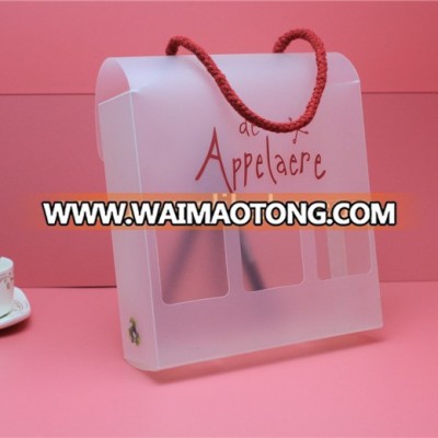 pp shopping bag drawstring clear plastic bag for wine bottle packaging